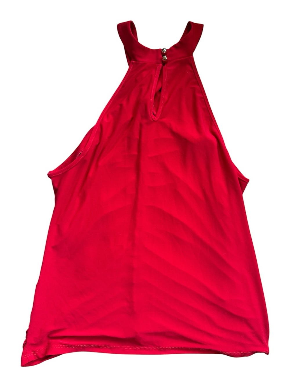 Bright Red Ruched Halter Tank - Picture 2 of 2